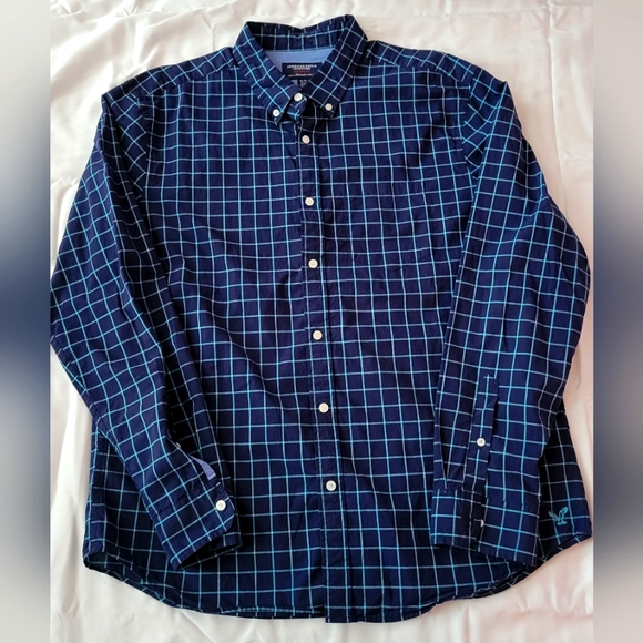 American Eagle Outfitters Men's XL Athletic Fit Long Sleeve Button Down Shirt - Picture 1 of 10